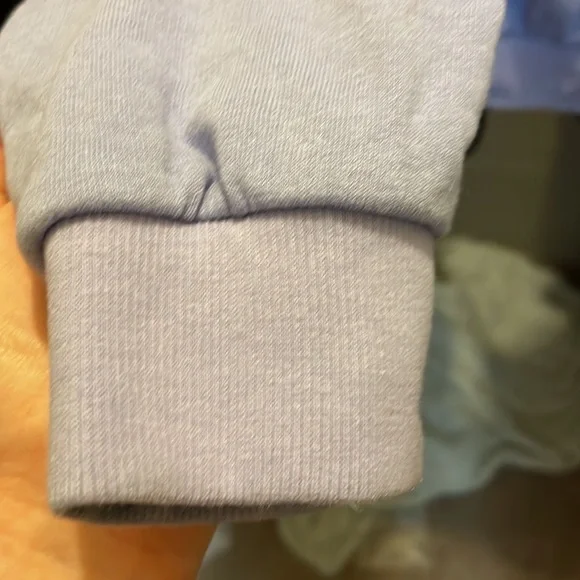 Purple crew neck line with an embroidered love on it - Picture 4 of 5